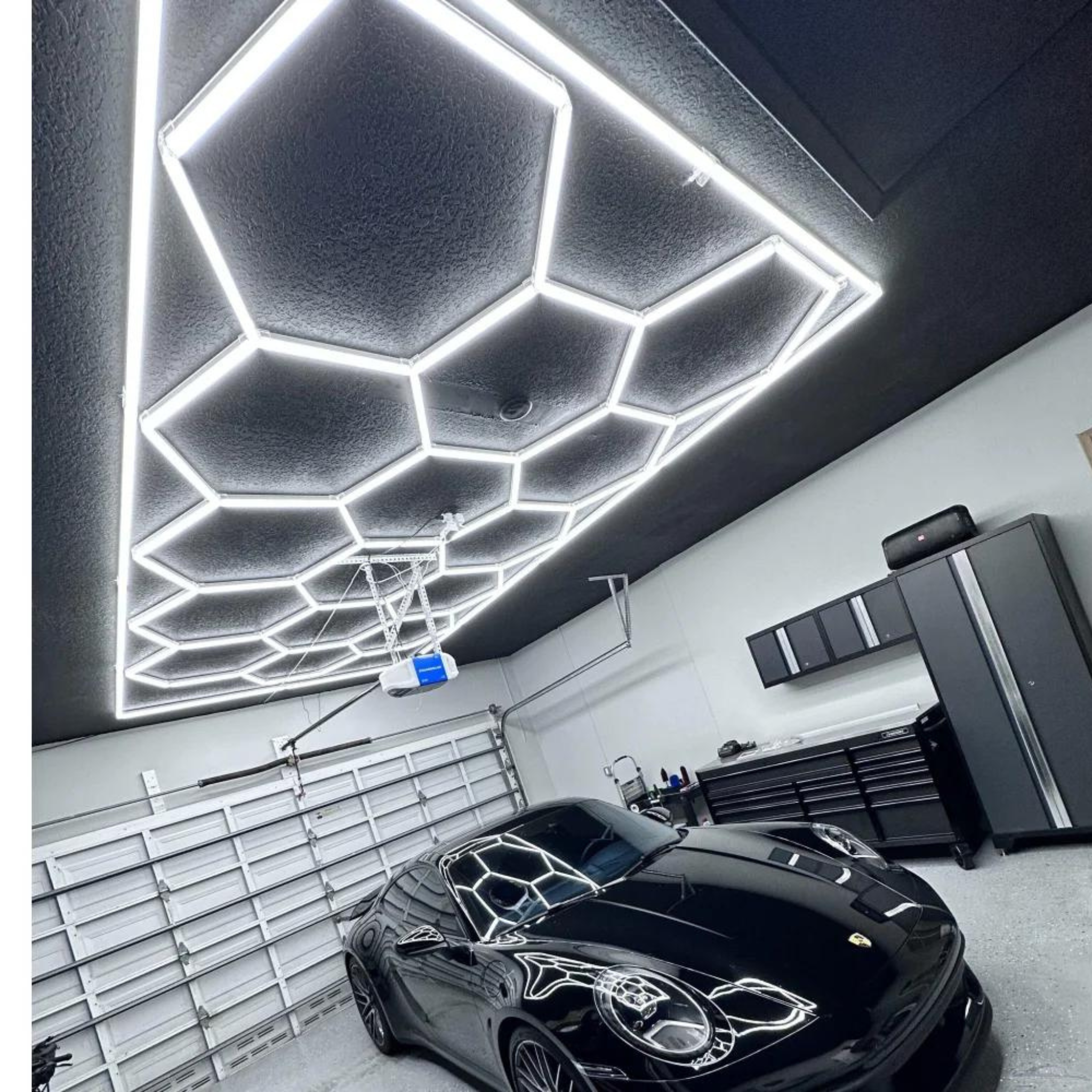 Nexus Series NX1-6 Single Bay Hexagon Lighting Grid With Surround | 6500K Hexagrid Lighting